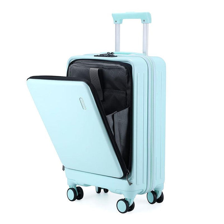 Business suitcase fashion front opening password box boarding box suitcase universal wheel 20-inch luggage case male suitcase - Super Amazing Store