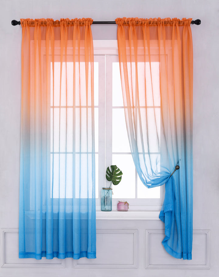 American Styles Color Changing Yarn Gauze Transparent Fabric Curtains Collection - Super Amazing Store