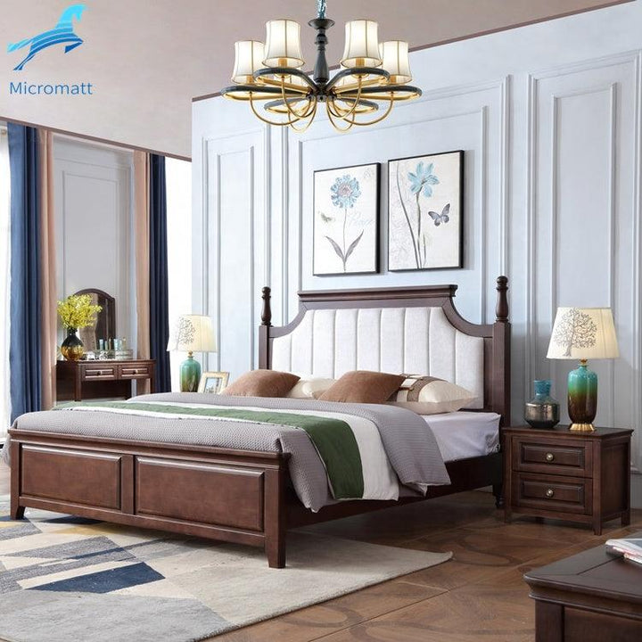 Walnut Color Furniture House Wood Bed - Super Amazing Store