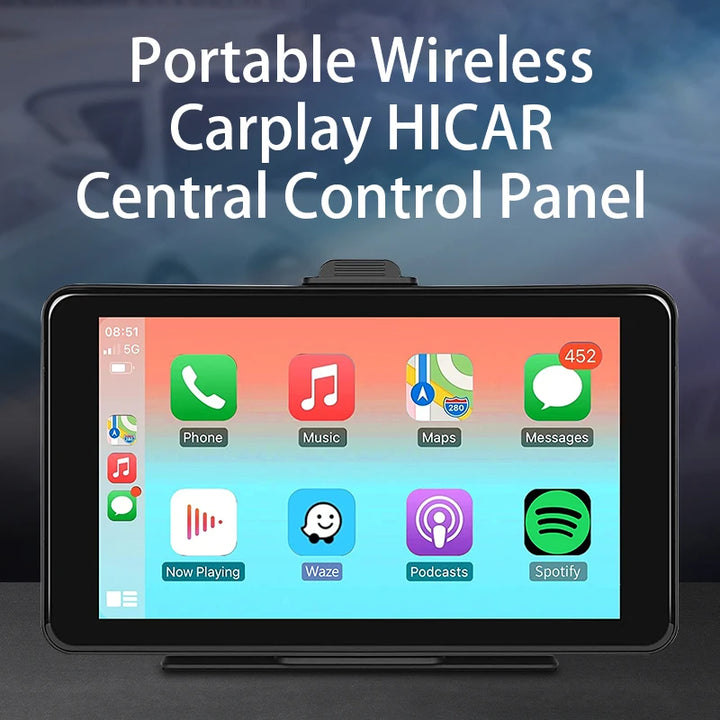 Wireless Carplay For Apple Android 7 Inch Full HD Touch Screen Portable Car Radio Receiver with FM RF