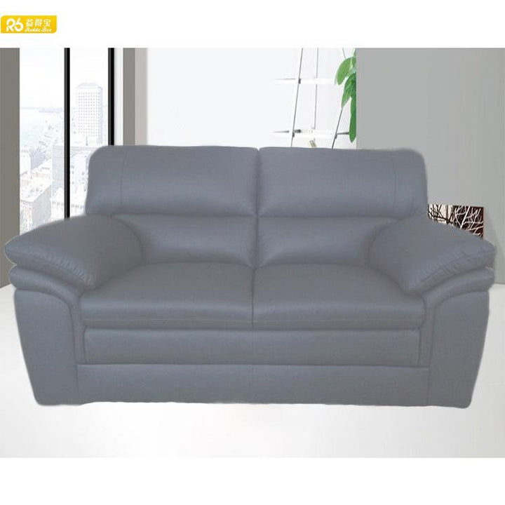 Modern style double sofa with black genuine leather - Super Amazing Store