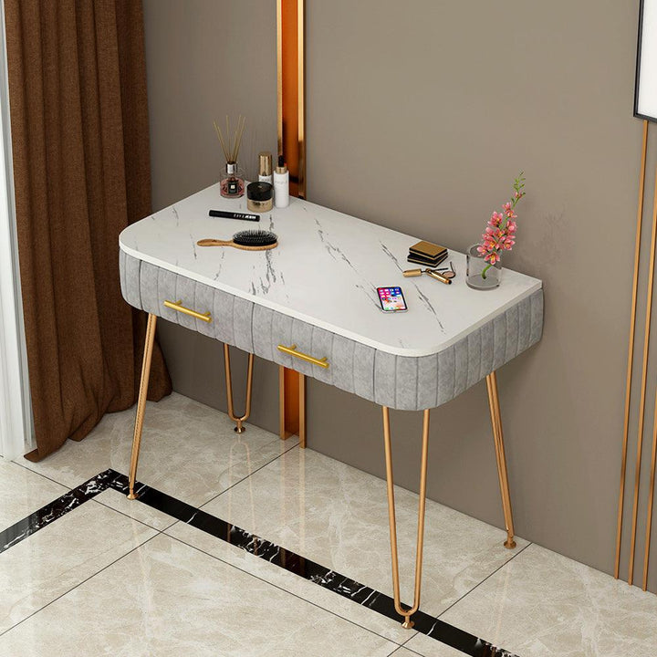 Modern bedroom furniture multifunction luxury flannelette drawer dresser with mirror dressing table - Super Amazing Store