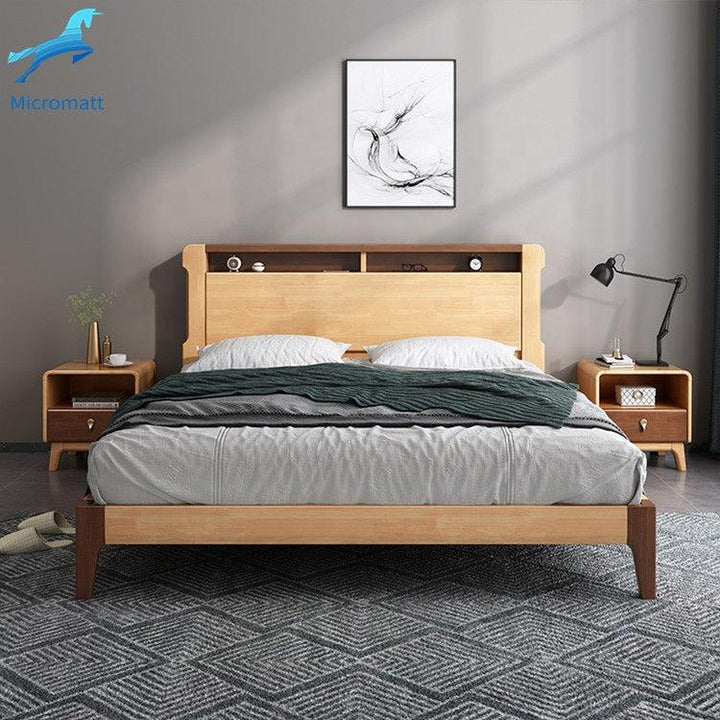 Bedroom Set Furniture Double Queen Size Luxury Wood Bed Frame Modern - Super Amazing Store