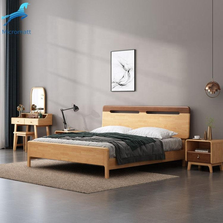 Wood Bedroom Set Furniture Frame Room Double King Size Modern Bed - Super Amazing Store