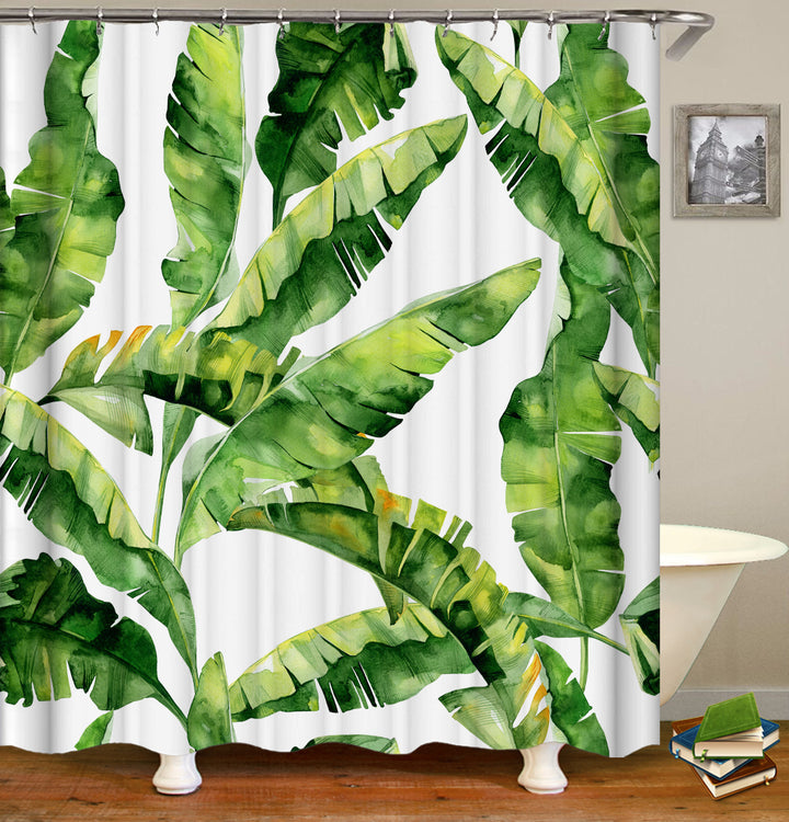 Bathroom Decor shower curtains, Leaves Printed 100% Waterproof shower curtain Collection - Super Amazing Store