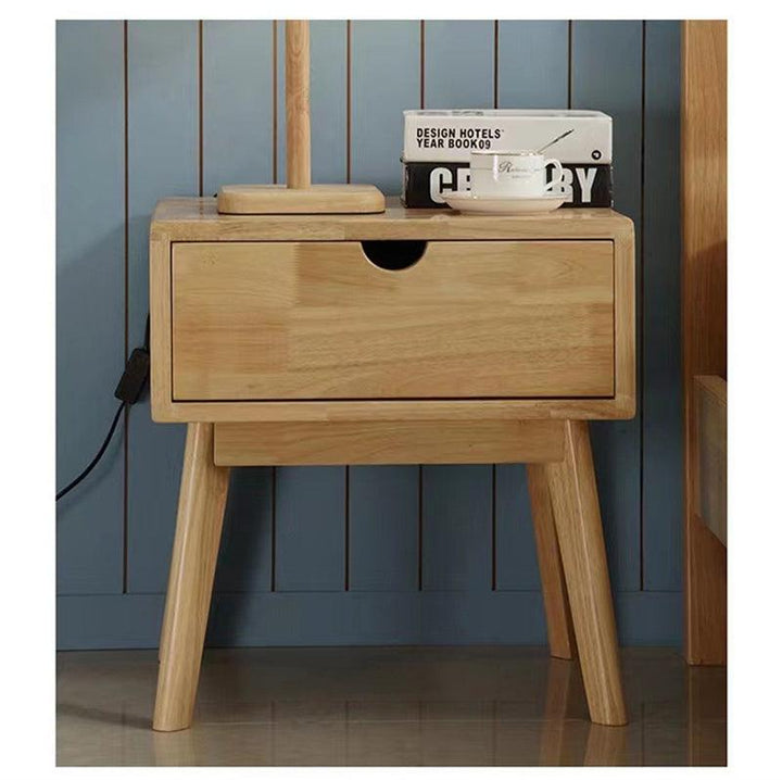Nordic Style Solid Wooden Furniture Bedroom Bedside Table High Quality Modern Wood Nightstand With Drawer - Super Amazing Store