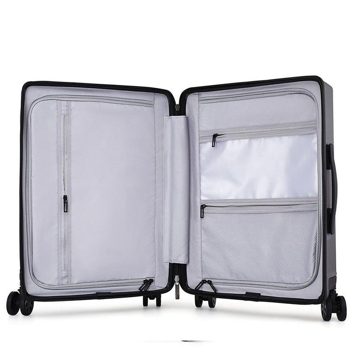 Business suitcase unisex front opening password box boarding box suitcase universal wheel 20-inch luggage case male suitcase - Super Amazing Store