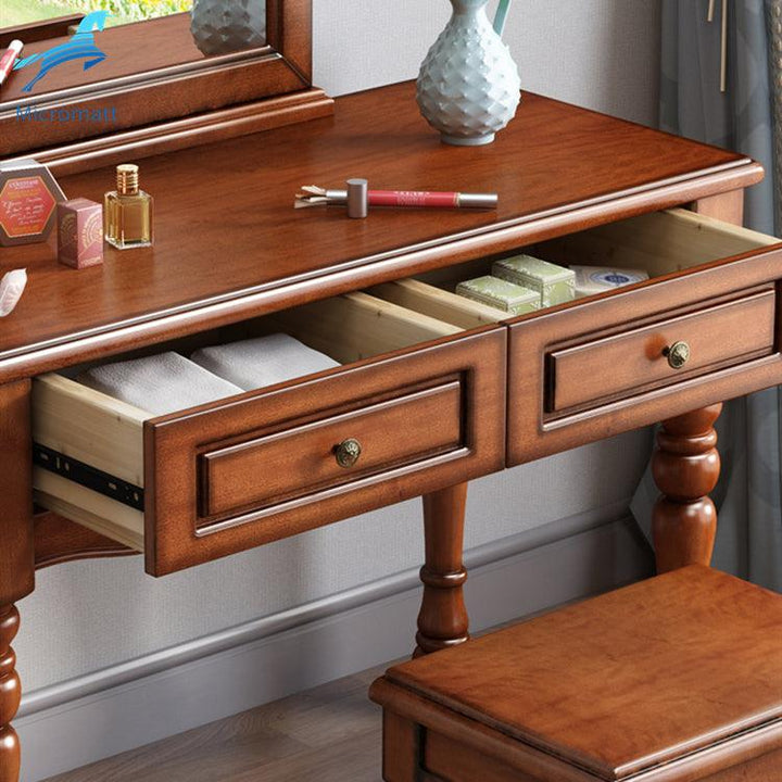 American Style Bedroom Furniture Coffee Color Multi-Functional Solid Wood Dresser - Super Amazing Store