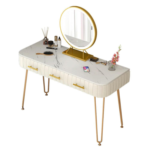 Modern bedroom furniture multifunction luxury flannelette drawer dresser with mirror dressing table - Super Amazing Store