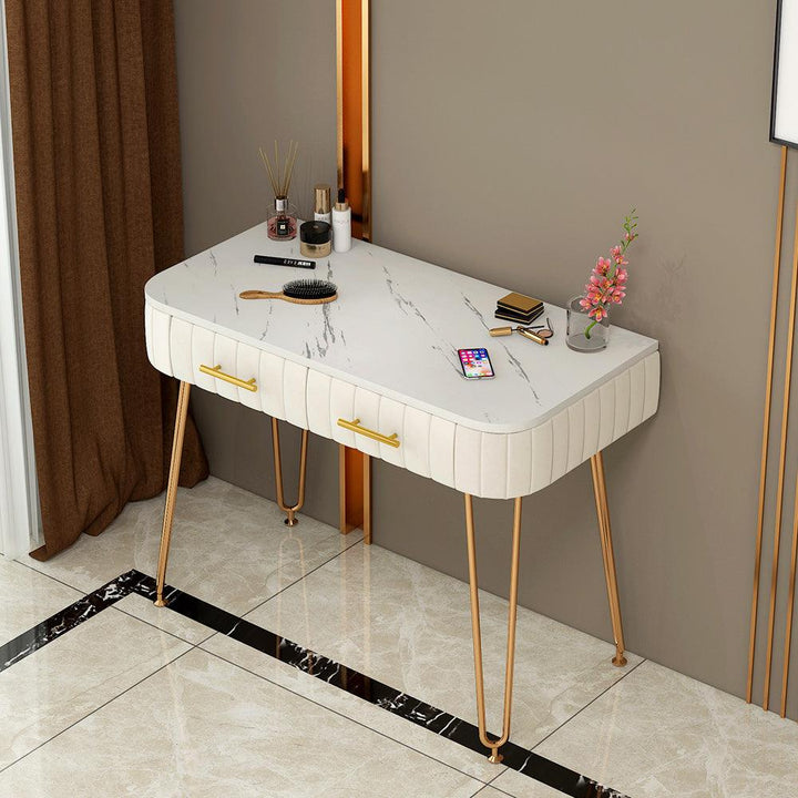 Modern bedroom furniture multifunction luxury flannelette drawer dresser with mirror dressing table - Super Amazing Store