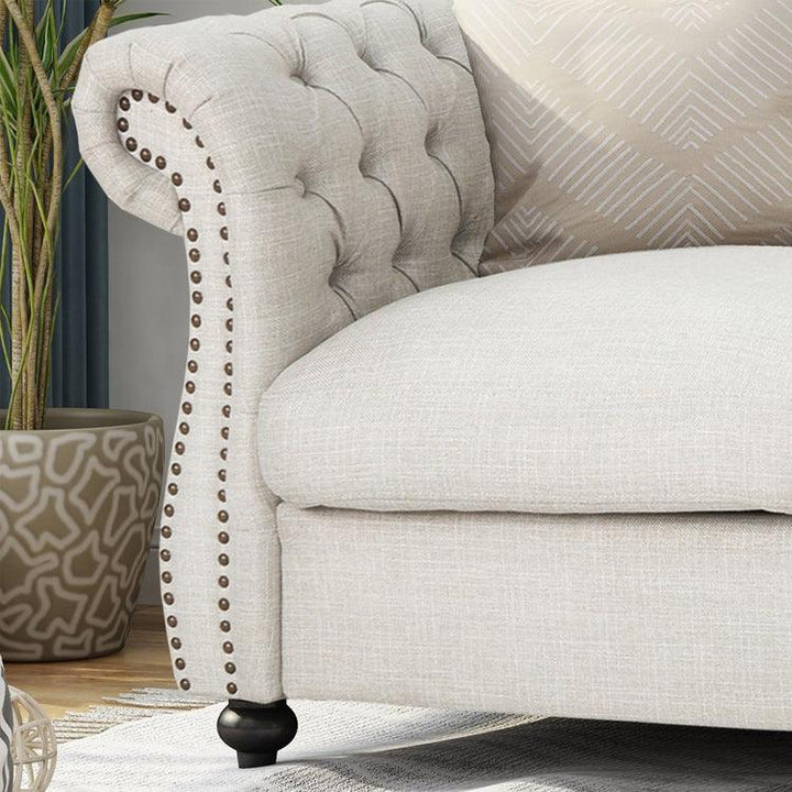 Living Room Chesterfield Fabric Loveseat Sofa - Super Amazing Store