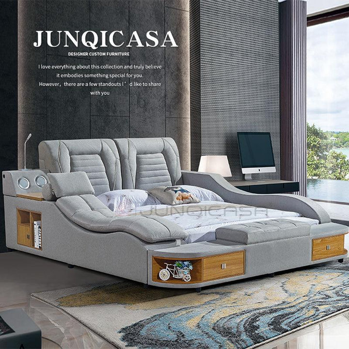 Multi-functional King Size Storage Bed Modern Super Big Home Furniture Tatami Message Beds Nice Sleeping Beds - Super Amazing Store