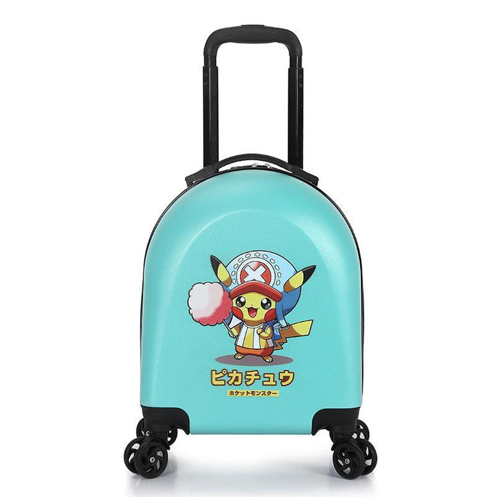 New 18inches children's luggage case printed logo semicircle suitcase universal wheel luggage case gift suitcase - Super Amazing Store