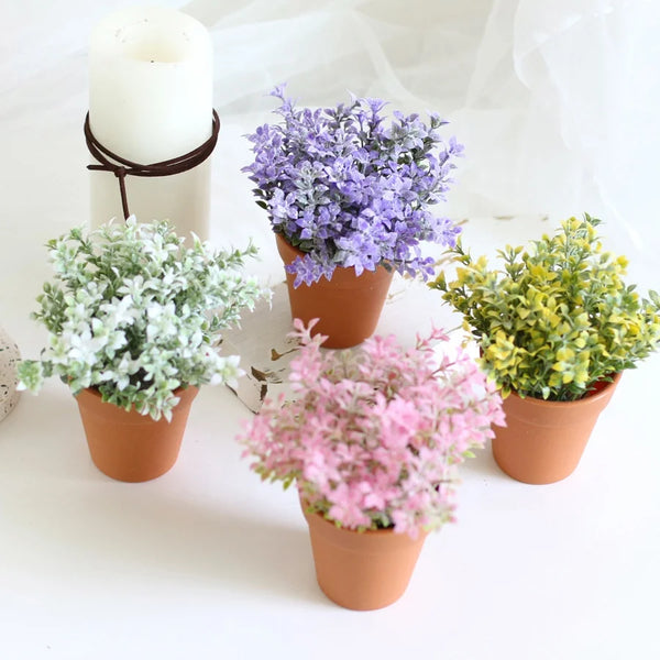 High quality handmade decorative potted home plastic flowers artificial plant-Super Amazing Store