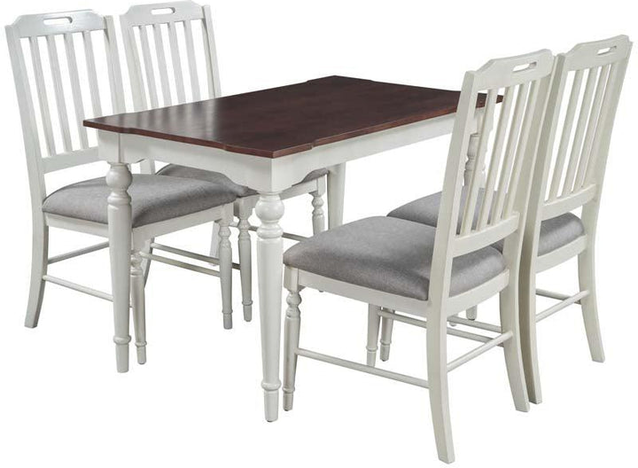 Mid-Century Farmhouse Dining Table with 4 Chairs Dining Set - Super Amazing Store