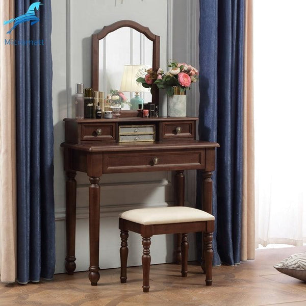 Neoclassical Beautiful Walnut Color Furniture Living Bedroom Wood Dresser - Super Amazing Store