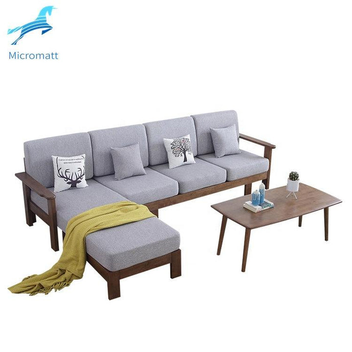 Factory Direct Supply Nordic Style Living Room Furniture Brown Color Home 4 seaters Living Room Sofa - Super Amazing Store