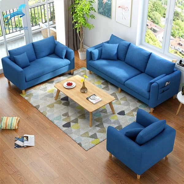 Fabric Modern Style Fabric Yellow Color Apartment Furniture 3 seaters Fabric Sofa - Super Amazing Store