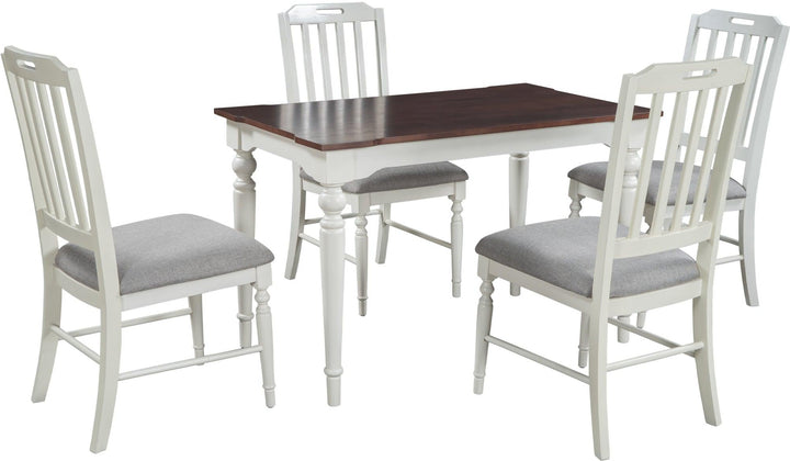 Mid-Century Farmhouse Dining Table with 4 Chairs Dining Set - Super Amazing Store