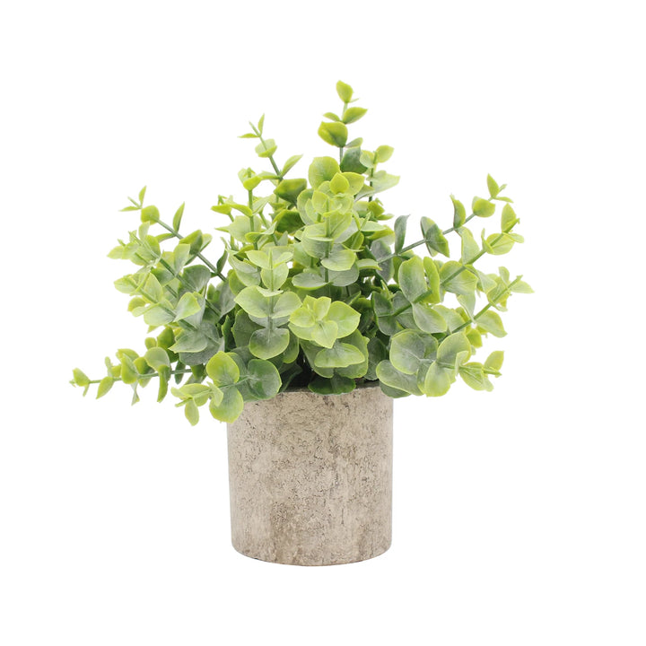 Decorative marble potted artificial succulent plant in cement flowerpot-Super Amazing Store