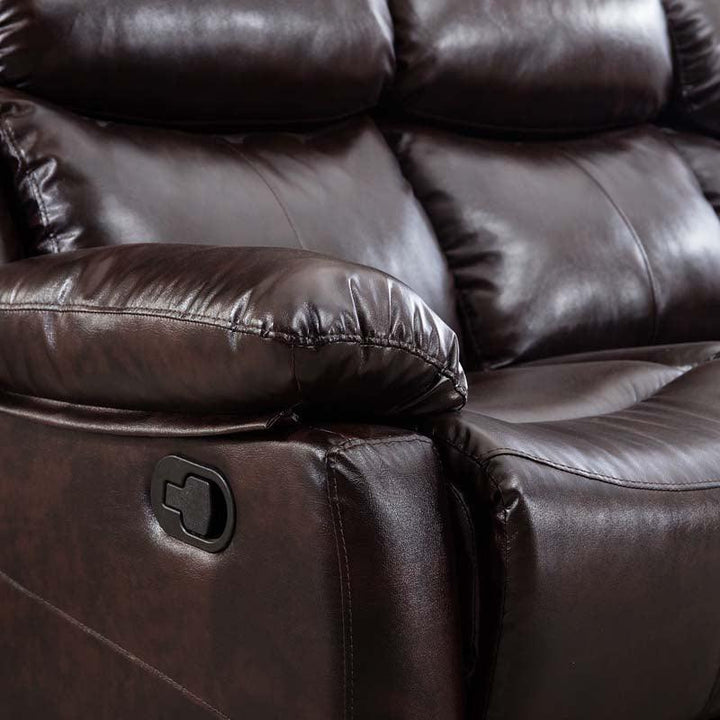 American Style Recliner Sofa Leather 3 Seat Sofas Living Room Accent Chairs - Super Amazing Store