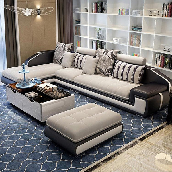 New Italian Luxury Style Modern Sectional Sofa Light Luxury Simple Design Sofa Set Sofa Set Living Room Furniture Modern - Super Amazing Store