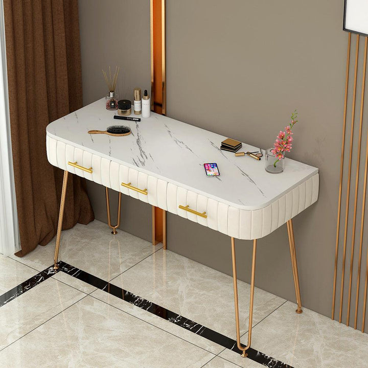 Modern bedroom furniture multifunction luxury flannelette drawer dresser with mirror dressing table - Super Amazing Store