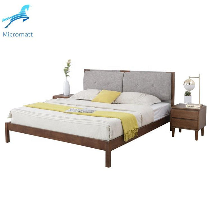 Factory Direct Selling American Style Bedroom Furniture Comfortable Coffee Color King Solid Wood Wood Bed - Super Amazing Store