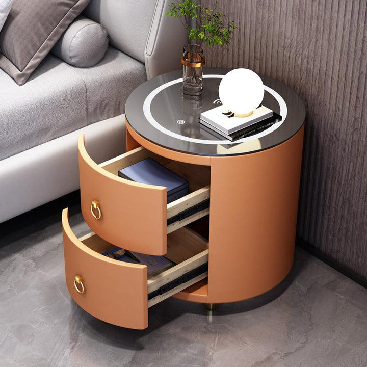 Luxury bedroom furniture smart Bedside Table Logo USB Wireless corner table Smart Multifunctional Nightstands - Super Amazing Store