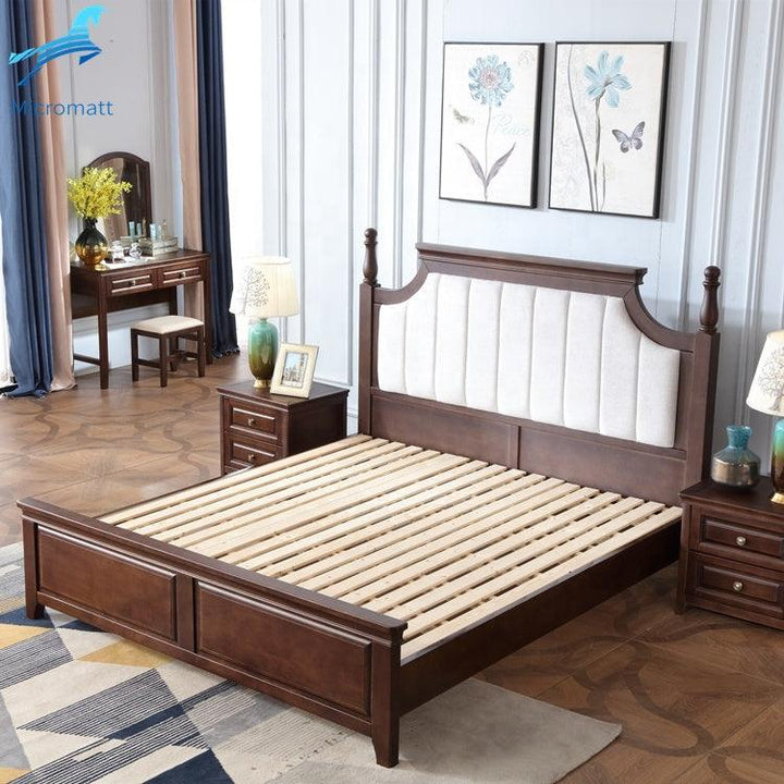 Walnut Color Furniture House Wood Bed - Super Amazing Store