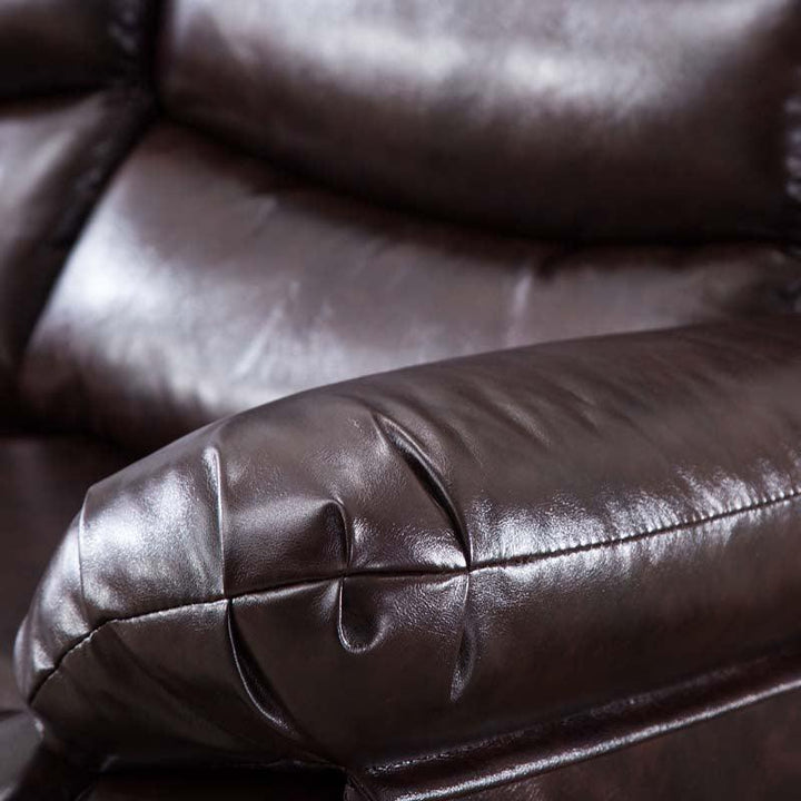 American Style Recliner Sofa Leather 3 Seat Sofas Living Room Accent Chairs - Super Amazing Store