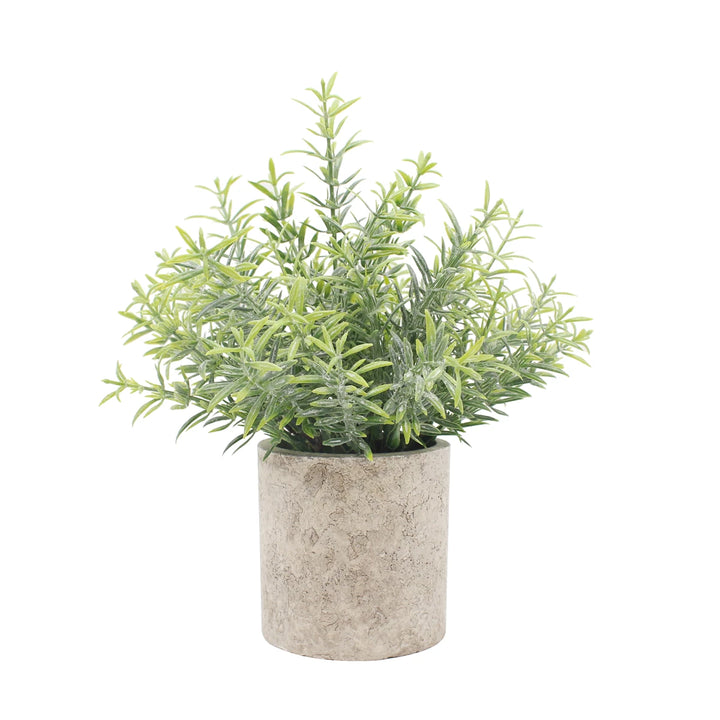 Decorative marble potted artificial succulent plant in cement flowerpot-Super Amazing Store