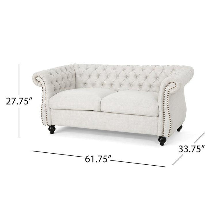 Living Room Chesterfield Fabric Loveseat Sofa - Super Amazing Store