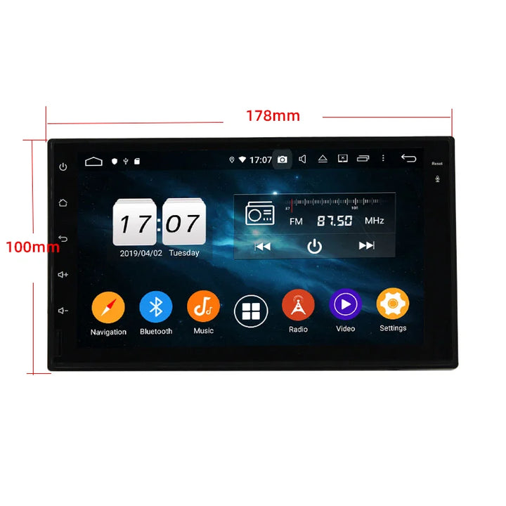 KD-7800 Klyde Universal Stereo Video Wifi Blue-tooth Android 9.0 PX6 Car Radio Built in Carplay 7" GPS MP5 Player