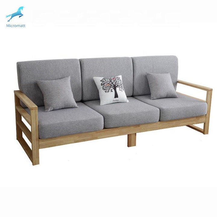 Hot Selling wood furniture Simple Style Easy Clean Log Color I Shape Living Room Sofa - Super Amazing Store