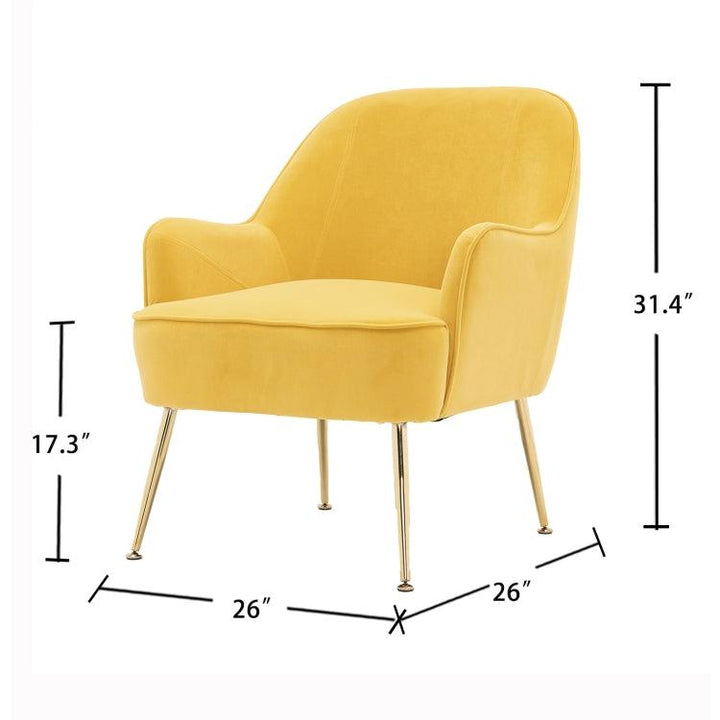 Us warehouse Modern simple fashion velvet living room office dining room chair with metal legs - Super Amazing Store