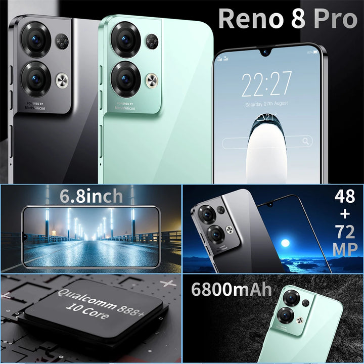 Reno 8 pro tecno camon 19 pro cellphones poco x4 pro realme mobile phone 5g