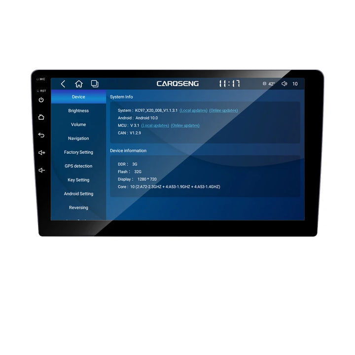 Carqseng 9 Inch GSM 4G GPS Navigation 1080P QLED 10-core 3+32G Android 10 Car DVD Palyer with CarPlay