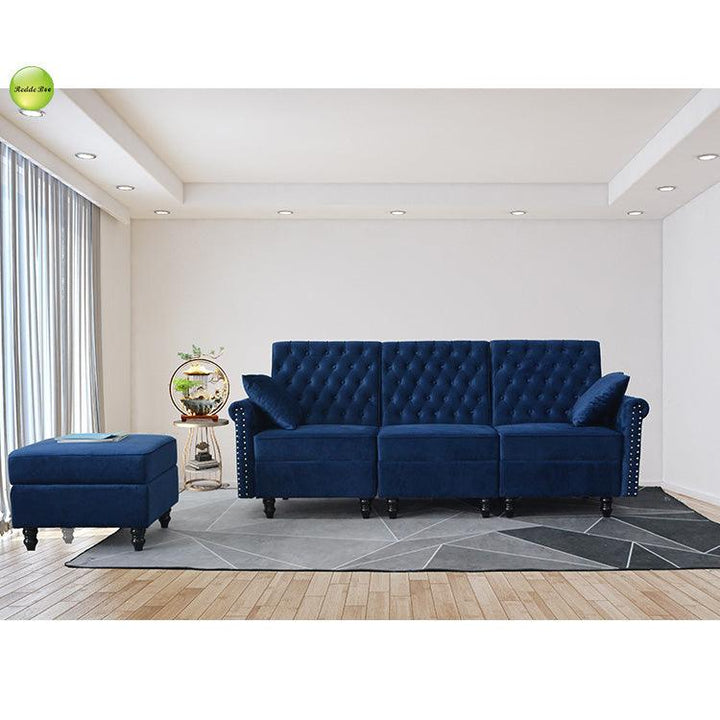 Best Seller classic fabric couches sofa combination antique sofa style living room furniture l shaped velvet modular sofa - Super Amazing Store