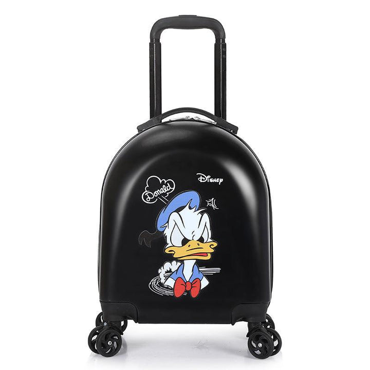 New 18inches children's luggage case printed logo semicircle suitcase universal wheel luggage case gift suitcase - Super Amazing Store