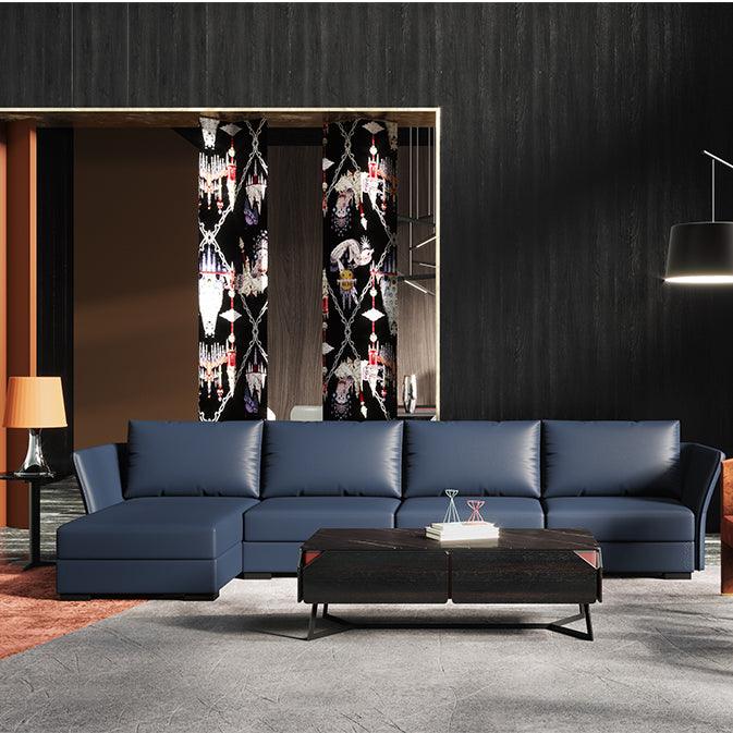 Luxury Simple Modern Designs Genuine Leather Modular Upholstered Recline 3 Seats L Shape Lounge Corner Sofa Living Room Sofas - Super Amazing Store