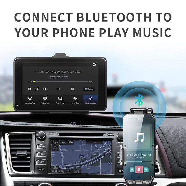 Wireless Carplay For Apple Android 7 Inch Full HD Touch Screen Portable Car Radio Receiver with FM RF