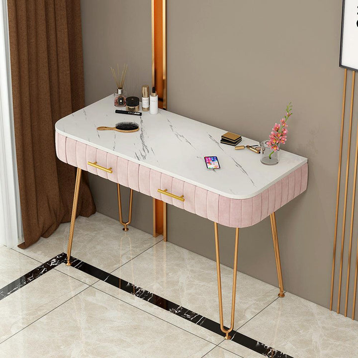 Modern bedroom furniture multifunction luxury flannelette drawer dresser with mirror dressing table - Super Amazing Store