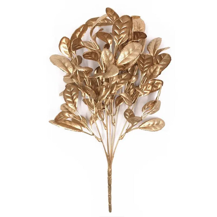 Wholesale artificial plant gold and silver color stage set artificial gold color decoration flowers-Super Amazing Store