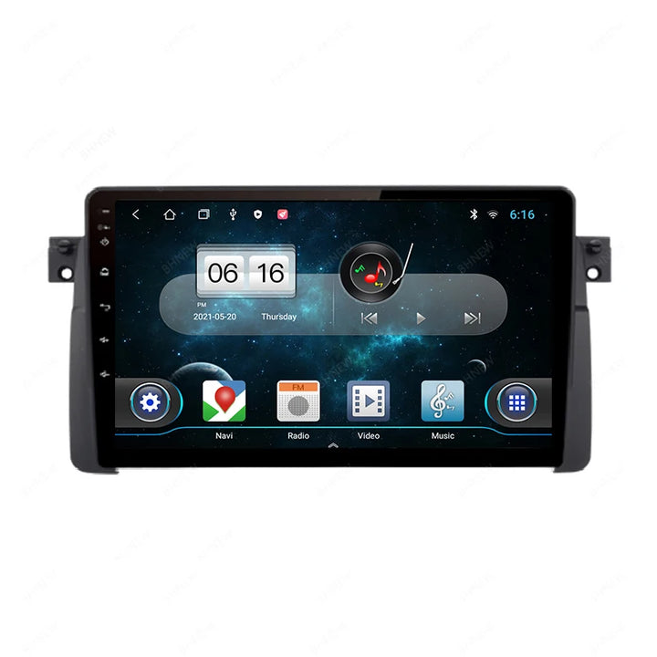 Android 9'' IPS 1Din Car Radio GPS Navigation For BMW 3 Series E46 M3 1998-2006 Multimedia Video Player Carplay 4G Lte WIFI