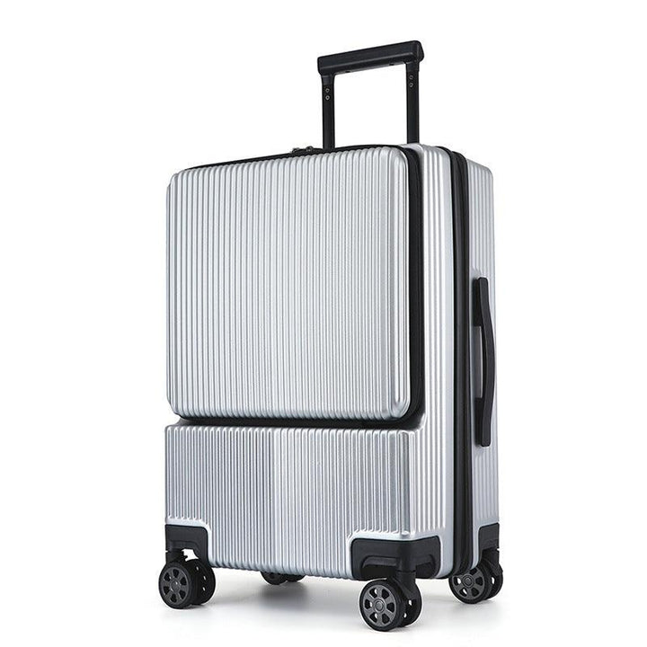 Business suitcase unisex front opening password box boarding box suitcase universal wheel 20-inch luggage case male suitcase - Super Amazing Store