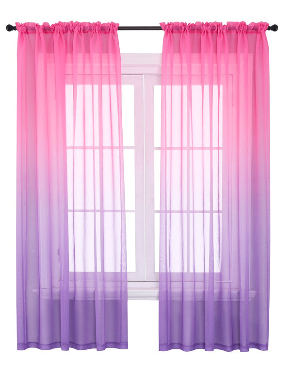 American Styles Color Changing Yarn Gauze Transparent Fabric Curtains Collection - Super Amazing Store