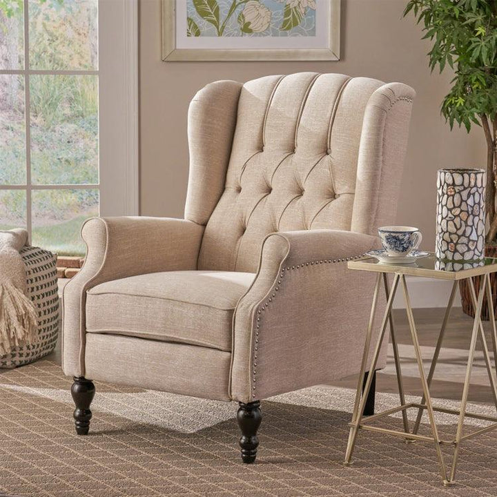 Living room leisure comfortable fabric tufted back recliner sofa chair - Super Amazing Store