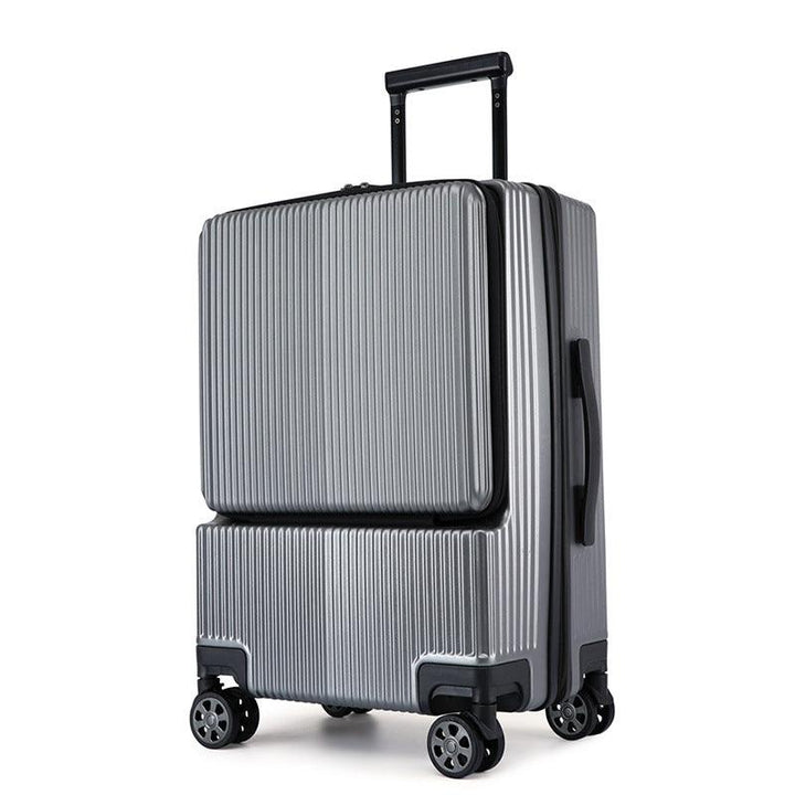 Business suitcase unisex front opening password box boarding box suitcase universal wheel 20-inch luggage case male suitcase - Super Amazing Store