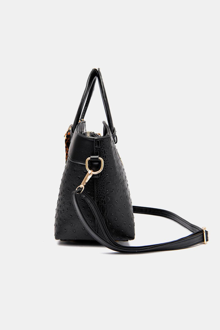 PU Leather Leopard Tie Shoulder Bag - Super Amazing Store